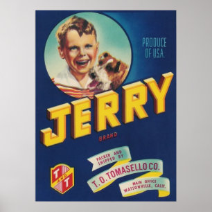 jerry label large poster