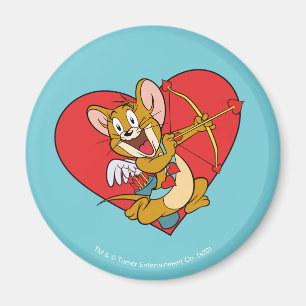 Jerry Mouse Dressed as Valentine Cupid Magnet