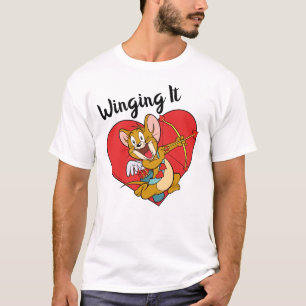 Jerry Mouse Dressed as Valentine Cupid T-Shirt