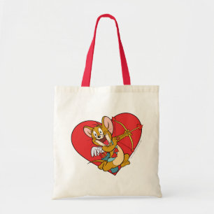 Jerry Mouse Dressed as Valentine Cupid Tote Bag