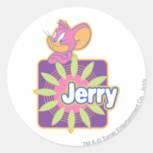 Jerry Neon Mouse Classic Round Sticker