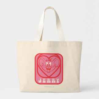Jerry Pink Hearts Large Tote Bag