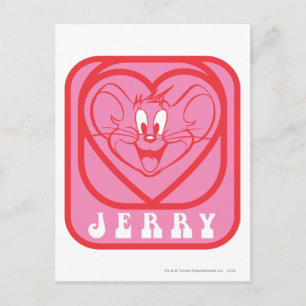 Jerry Pink Hearts Postcard
