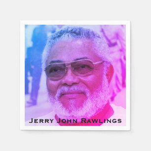 Jerry Rawlings, J.J. Rawlings, President of Ghana Napkin