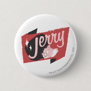 Jerry Red and Black Logo 6 Cm Round Badge