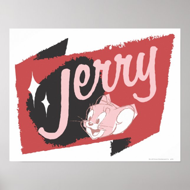 Jerry Red and Black Logo Poster (Front)