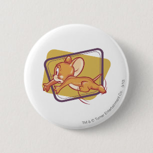 Jerry Running Scared 6 Cm Round Badge