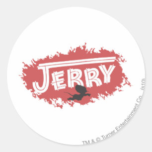 Jerry Silhouette Logo Classic Round Sticker