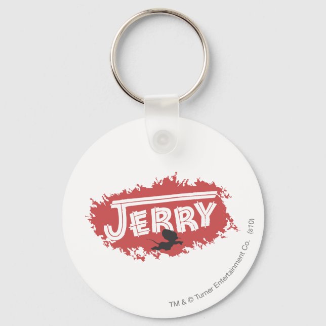 Jerry Silhouette Logo Key Ring (Front)