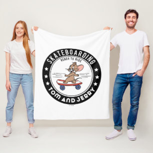 Jerry Skateboarding - Ready To Ride Fleece Blanket