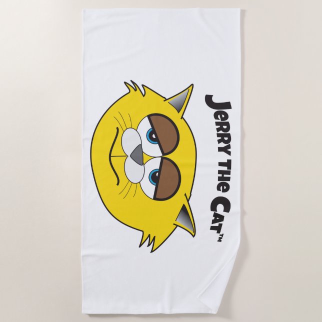 Jerry The Cat Beach Towel (Front)