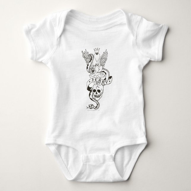 Jerry Twisted Tattoo 1 Baby Bodysuit (Front)