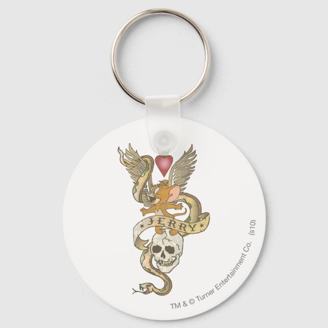 Jerry Twisted Tattoo 2 Key Ring (Front)