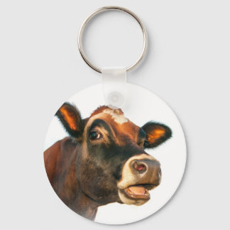 Jerse cow moo key ring