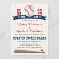Jersey Baseball Themed Wedding Invitations
