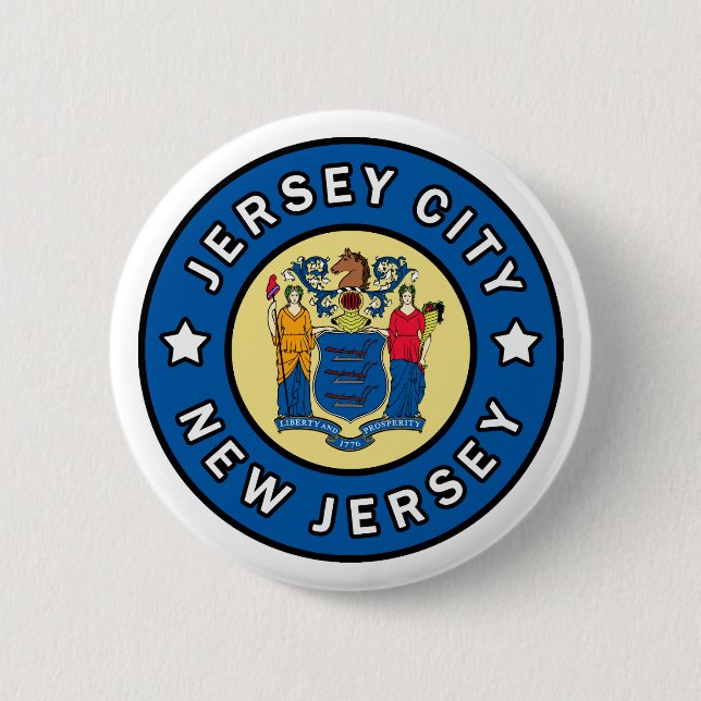 Jersey City New Jersey 6 Cm Round Badge (Front)