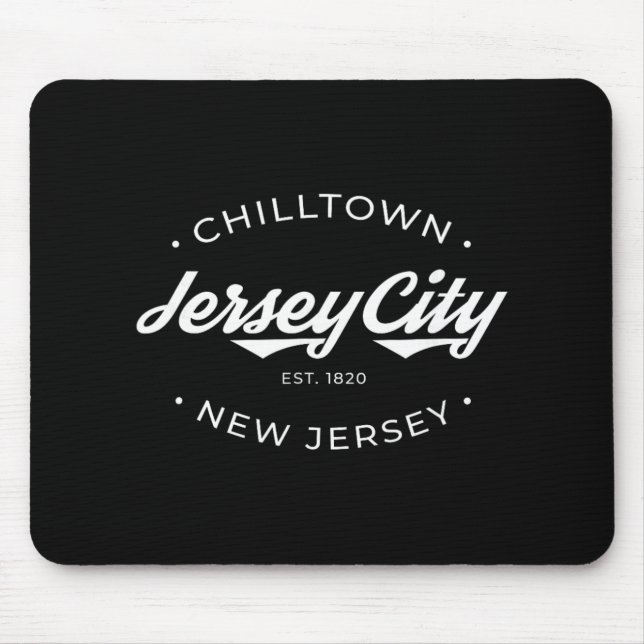 Jersey City New Jersey Chilltown - Black - Small - Mouse Mat (Front)