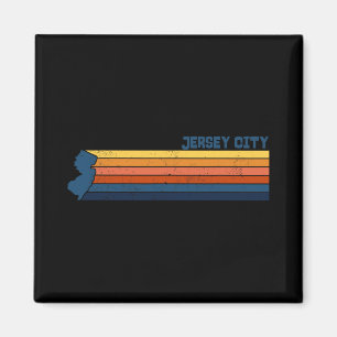 Jersey City New Jersey City Retro  Magnet