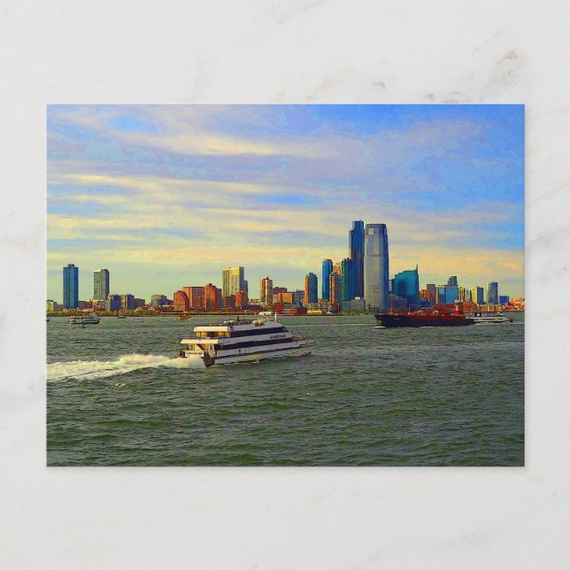 Jersey City Skyline #2-1 Postcard (Front)