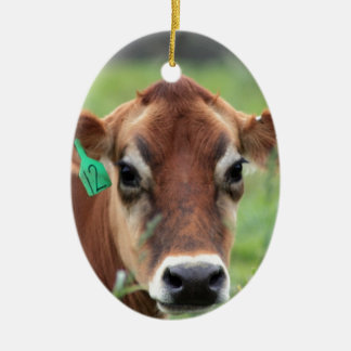Jersey Cow Ceramic Tree Decoration