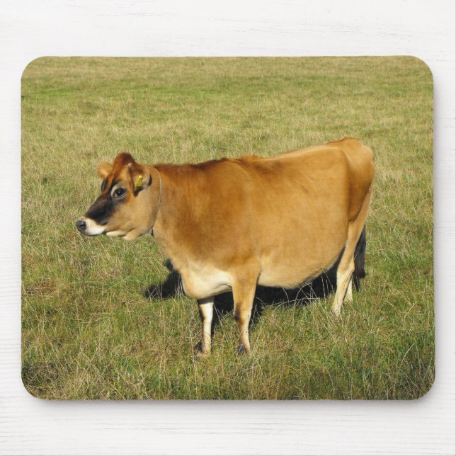 Jersey cow in St John Mouse Mat (Front)