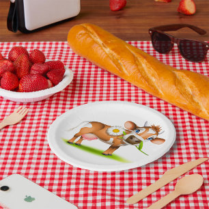Jersey Cow Paper Plate