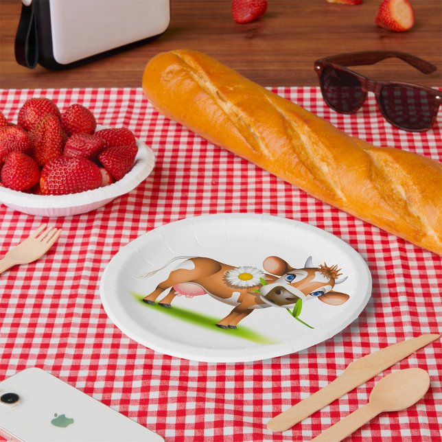 Jersey Cow Paper Plate (Creator Uploaded)