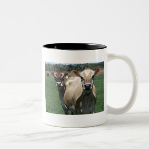 Jersey cows Two-Tone coffee mug