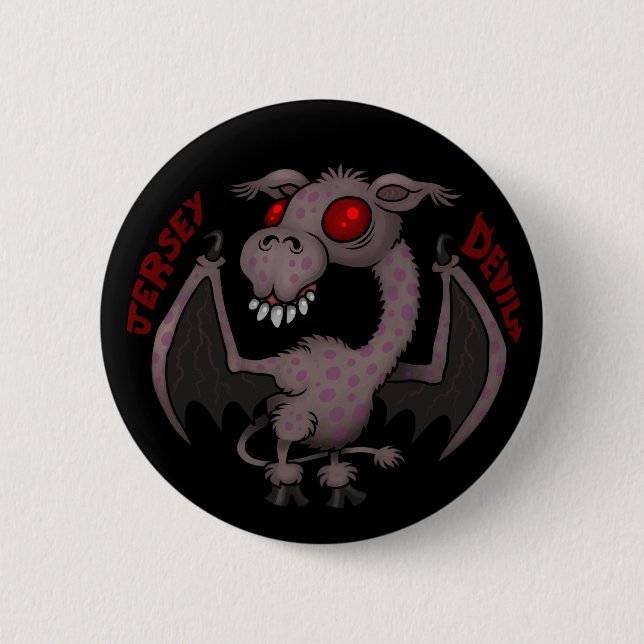 Jersey Devil 6 Cm Round Badge (Front)