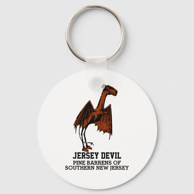 Jersey Devil Creature Cryptid Customisable Text Ke Key Ring (Front)