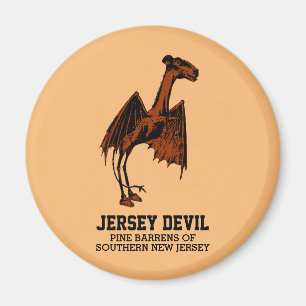 Jersey Devil Creature Cryptid Customizable Text Ma Magnet