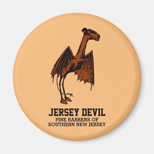 Jersey Devil Creature Cryptid Customizable Text Ma Magnet (Front)