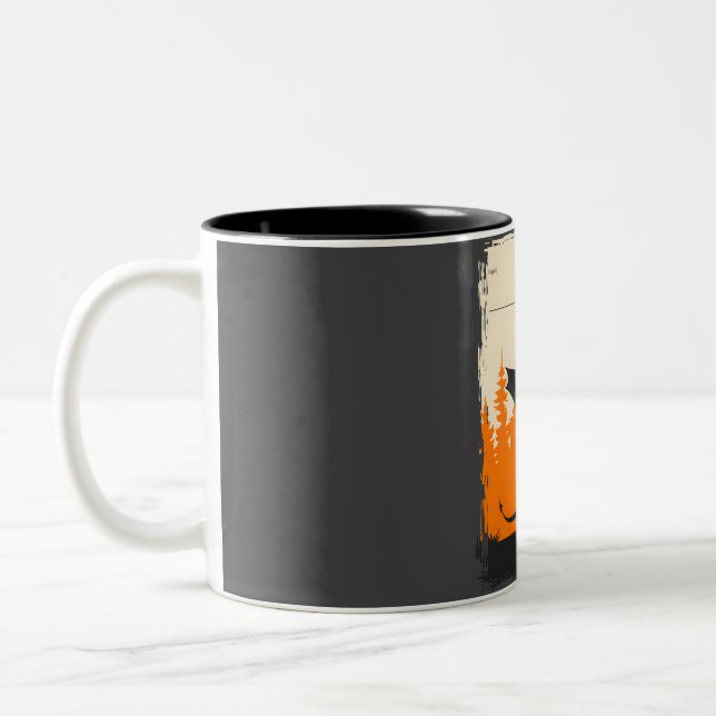 Jersey Devil Cryptid Book Cover Poster  Two-Tone Coffee Mug (Left)