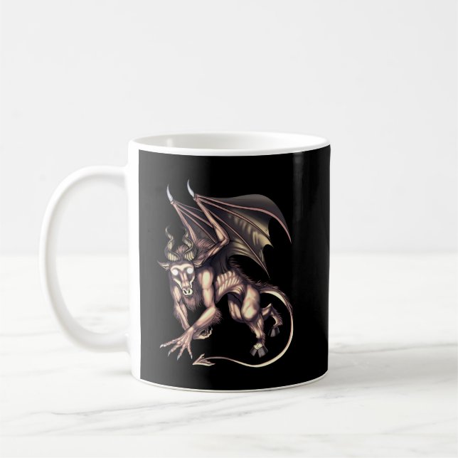 Jersey Devil Cryptid Creature Coffee Mug (Left)