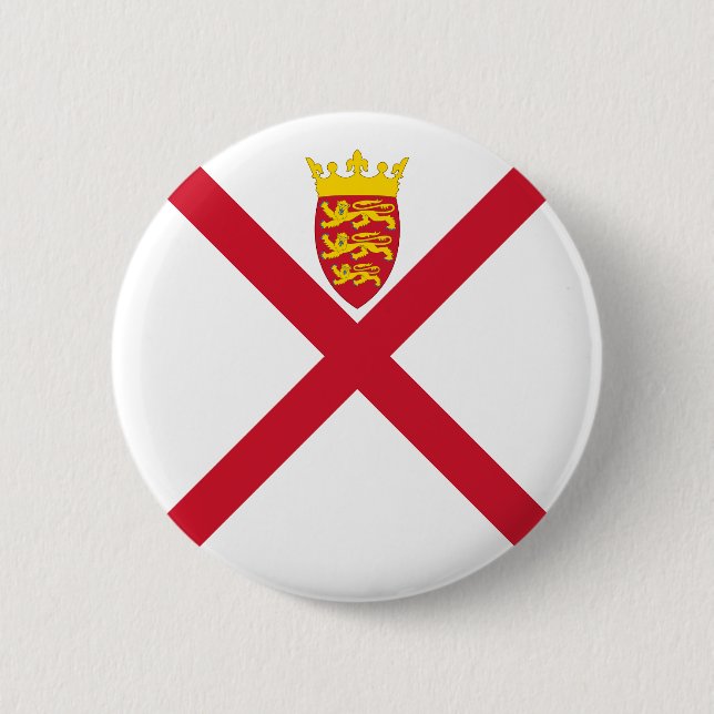 Jersey Flag 6 Cm Round Badge (Front)