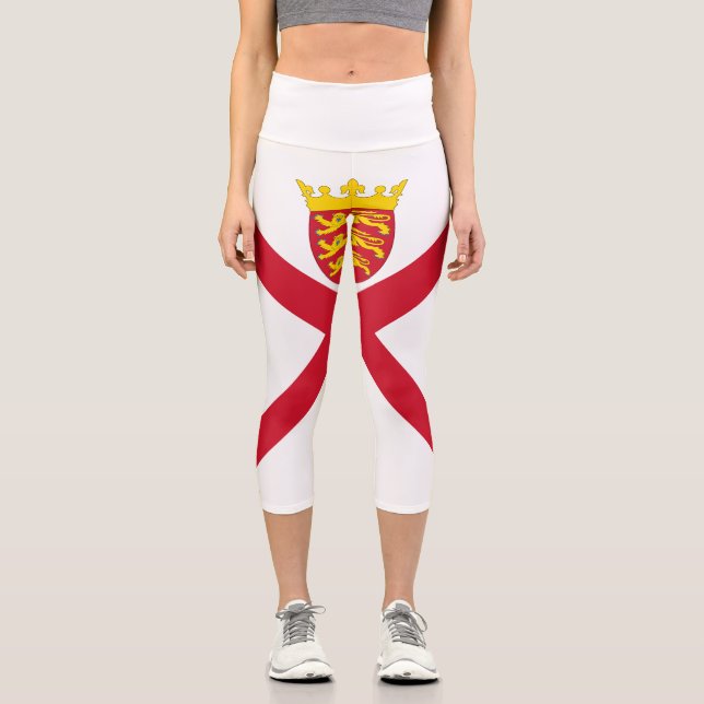 Jersey Flag Capri Leggings (Front)