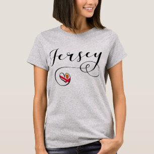 Jersey Flag Heart, Channel Islands T-Shirt