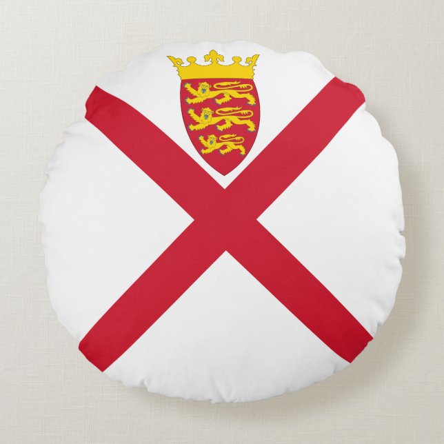 Jersey Flag Round Cushion (Front)