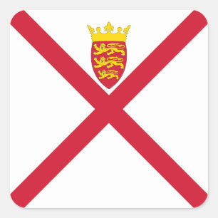 Jersey Flag Square Sticker