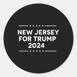Jersey For Trump 2024 Classic Round Sticker