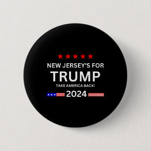 Jersey For Trump Take America Back 2024 Election 6 Cm Round Badge