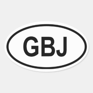 Jersey "GBJ" Oval Sticker