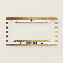 Jersey Girl - Black Star License Plate Frame