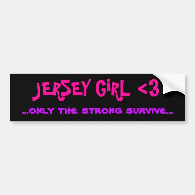 JERSEY GiRL Bumper Sticker (Front)