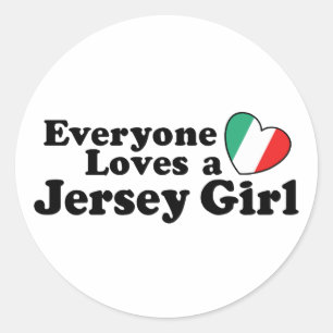 Jersey Girl Classic Round Sticker