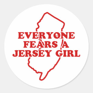 Jersey Girl Classic Round Sticker