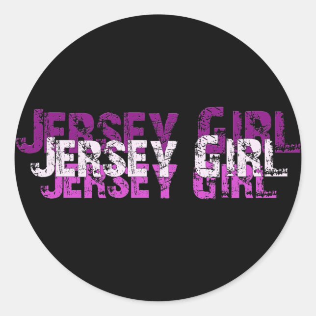 JERSEY GIRL gifts & greetings Classic Round Sticker (Front)