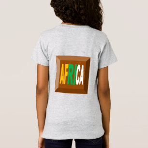 Jersey Gray T-shirt with AFRICA girl back