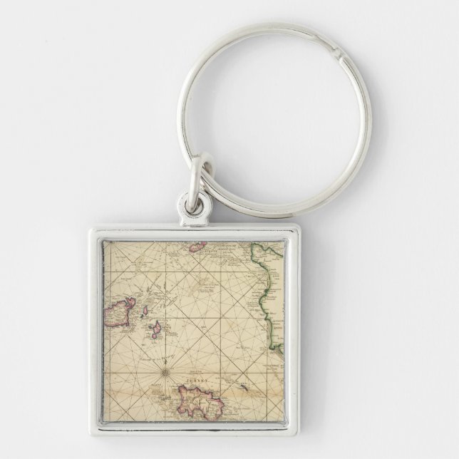 Jersey, Guernsey Key Ring (Front)