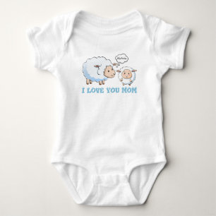jersey I love you Mum Baby Bodysuit
